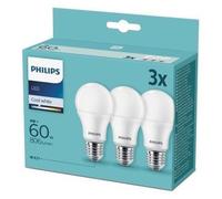 2 Paquets De Ampoules LED Philips Ensemble 3x E27 9W = 60W Blanc Neutre 4000K [EEK: F]