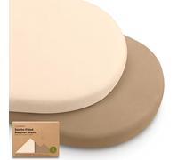 2 Paquets de draps de Berceau biologiques pour Filles et garçons - 100% Coton, draps de Matelas de Berceau compatibles avec Le Berceau pivotant Halo Bassinest, Graco, Baby Delight, Chicco (Pecan)