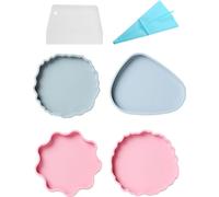 2 paquets de moules à plateaux en résine silicone, Moules Créatifs En Résine Epoxy Pour Supports Miroir, Grands Moules En Silicone Pour Plateau De Serviets En Résine, Moulage En Résine, Résine synthét