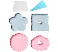 2 paquets de moules à plateaux en résine silicone, Moules Créatifs En Résine Epoxy Pour Supports Miroir, Grands Moules En Silicone Pour Plateau De Serviets En Résine, Moulage En Résine, Résine synthét