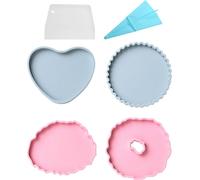 2 paquets de moules à plateaux en résine silicone, Moules Créatifs En Résine Epoxy Pour Supports Miroir, Grands Moules En Silicone Pour Plateau De Serviets En Résine, Moulage En Résine, Résine synthét