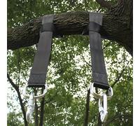 2 paquets d'élingues de hamac noires robustes avec verrous de - tissu pour le camping en plein air, les hamacs à bascule et les accessoires de parc d'attractions, accessoires de hamac 2 piècesAlliage 