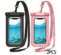 2 paquets Pochette de téléphone universelle étanche - Étui étanche compatible avec 14 13 12 11 Pro Max XS Plus Galaxy téléphone portable jusqu'à 7,0" IPX8 Pochette téléphone étanche pour la plage, les