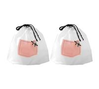 2 Paquets Serviette Nettoyante Visage Jetable en Coton, Blanc | Texture Grainée Maillée, Paquet à Cordon Inclus, Usage Extérieur et Bateau, Lot de Serviettes pour Adultes Style Aléatoire