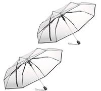 Pearl : 2 parapluies automatiques Ø 100 cm avec armature en fibre de verre - Transparent transparent