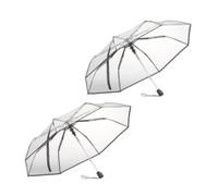 Pearl : 2 parapluies automatiques Ø 100 cm avec armature en fibre de verre - Transparent transparent