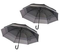Parapluie Carlo Milano : 2 parapluies automatiques XXL résistants au vent