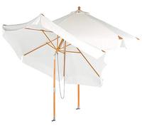 2 parasols inclinables UV 50+ / Ø 3 m avec armature en bois - Beige [Royal Gardineer]