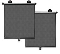 2 Pare-Soleil Enrouleur pour Fenêtre de Voiture pour Chevrolet Suburban 2015-2020, Removable Car Sun Shade Set with UV Protection, Toile Maille Noire, 40 x 45 cm