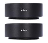 2 pare-soleil métalliques standard à monture 49 mm pour objectif