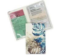 2-Part Vehicle Paper Case + Transparent Grey Card Case with 3 Compartments ¿ Compact and Practical Format for Car, Motorcycle, Truck ¿ Made in France ¿ Blue Monstrea Model