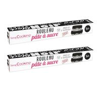 2 pâtes à sucre en rouleau Ø 36 cm - noir Scrapcooking
