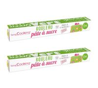2 pâtes à sucre en rouleau Ø 36 cm - vert Scrapcooking