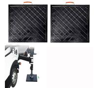 2 Patins de stabilisation Haute capacité pour grues, Supports de Levage renforcés pour Camping-Cars, en polyéthylène Haute densité, pour dépanneuses, camions de remorquage(12x12x1.6/30x30x4cm)