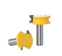 2 Pc 1/2 "1/4" 12mm 6mm 8mm Tige Canoë Flûte Et Perle Routeur Bit Bois Cutter Travail Du Bois Fraise Bois Fraisage(12mm shank)