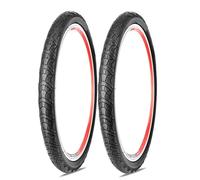 2 PC 20 Pouces Pneus de Vélo, Compatible avec Jantes 20x1.50/1.75", 60 TPI Pneumatique Résistant aux Crevaisons pour Vélos Pliants BMX Électriques et Chopper(20x1.50)