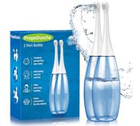 2 Pc Douchette post partum 450 ml sans BPA - bidet portable avec sac de transport - douchette intime maternité inclinée pour douche périnée douce et hygiénique - douche intime périnée pratique