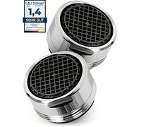 2 PC Mousseur Robinet M24 en Laiton Chromé - Économiseur d'Eau avec Filtre Anticalcaire - Économisez Jusqu'à 60% d'Eau et d'Énergie - Débit d'Eau 5 L/min