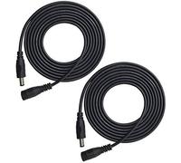 2 PCS 0-24V 5m DC Extension Cable 5.5 x 2.1mm Female to Male Jack Plug DC Cable for CCTV LED Strip (16.4ft)