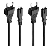 2 PCS 1.5M Câble d'alimentation EU Plug C7 Bipolaire 2 Câble, Remplacement Universel pour Console De Jeu, Téléviseur, Lecteur DVD, TV Box Et Appareils Électroniques Compatibles