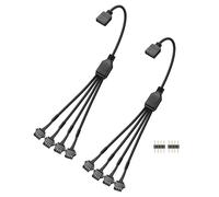 2 PCS 1 à 4 argb Splitter Cable 12V 4 broches femelle à 4 broches SM 4 broches femelle adressable RGB Splitter Cable pour bande lumineuse LED,ventilateur argb 12V etc(11,8 pouces)(Style 11)