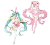 2 Pcs 10-17 Cm Anime Rose Hatsune Miku Figurines Rose Sakura Miku Verpvc Modèle Jouets Miku Speelgoed Filles PVC Figure Jouet Enfants Jouets