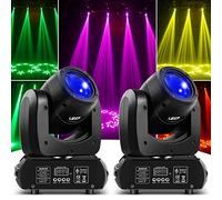 2 pcs 100W Lyre LED Lumière de Scène à Tête Mobile 8 Prismes 8 Gobos rotatifs + 12 couleurs RGB DMX-12CH (Entrepôt allemand) Eclairage de scène pour DJ Bar fête Disco Mariage Noël Halloween