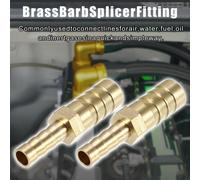 2 pcs 10mm-6mm Droit Forme Barbillon Laiton Tuyau Raccord Connecteur