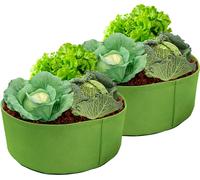 2 pcs. 110L Vert Grand sac à plantes, Tissu résistant, Plateau de jardin surélevé, Pots à plantes Pour planter des fleurs aromatiques, des plants de pommes de terre