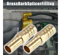 2 pcs 12mm - 10mm Droit Formé Barbillon Laiton Tuyau Raccord Connecteur
