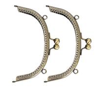2 pcs 15 cm en Métal Sac À Main Rétro Cadre Semi-Circulaire Sac À Main Cadre Fermoir Fer Bourse Cadres Poignées pour DIY Coin Sac Poignée À Coudre Artisanat