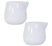 2 PCS 150 ml Blanc Petit pichet en céramique de cuisine verseur Tasse à café crème Sauce par +ing
