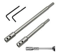 2 Pcs 169mm+254mm Rallonge de Mèche Forets Forstner Rallonge Extra-Longue | avec Tige de 10,5 mm (3/8") en Acier Carbone, pour Fraisage Profond et Percées Précises dans Bois