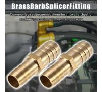 2 pcs 16mm - 14mm Droit Formé Barbillon Laiton Tuyau Raccord Connecteur