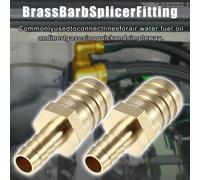 2 pcs 19mm - 10mm Droit Formé Barbillon Laiton Tuyau Raccord Connecteur