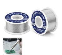 2 Pcs 1mm Fil de Soudure 100g avec Noyau Colophane, Bobine Étain à Souder pour Réparation Électrique PCB DIY, Alliage avec Flux Intégré pour Travaux Électroniques et Composants Précis