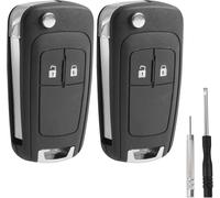 2 Pcs 2 Button Car Key Case Compatible With Opel Insignia Astra Meriva Mokka Zafira Adam/Chevrolet Cruze Aveo Orlando Spark Trax Matiz Captiva Remote Key Case