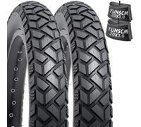 2 PCS 20 Pouces Fat E-Vélo pneus 20x3.0 and 20 Pouces Vélo Chambre à air AV32mm Schrader Valve Compatible with 20x3.0 74-406 E-Vélo All-Terrain Directional Tread Bike pneus and Chambre à air (Y-1329)