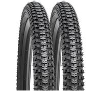 2-Pcs 20 Pouces Vélo Pneus 20X2.0/54-406 Compatible With Route Vélo 20X1.95 20X2.0 20X2.10 All-Terrain Directional Tread Bike Pneu