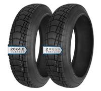2 PCS 20x4.0 Pneu de Vélo Gras, Design à Profil Tout Terrain pour Vélo Électrique Roue Avant Arrière, Caoutchouc Résistant à l'Usure 30-65 PSI