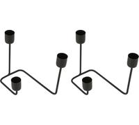 2 Pcs 3 Arm Candle Holder Black Simple Modern Candlestick Holder Decorative Candelabra for Wedding Party