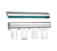 2 Pcs 30cm Porte Bon Commande Restaurant, Accroche Ticket Restauran, Rail De Billetterie Mural Fiche Billets En Aluminium, pour Restaurants Cafés Pubs Bars