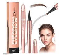 2 Pcs 3D Magique Micro Crayon Sourcil Waterproof,Feutre Sourcil | Crayon à Sourcils Marron foncé et clair Durée et Résistant aux Taches, Crée Sans Effort des Sourcils d'apparence Naturelle