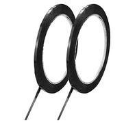 2 pcs 3mm x 66m Rubans pour tableau blanc, Ruban noir fin auto-adhésif Ruban noir pour tableau blanc pour bureau, école, graphique, quadrillage et marquage