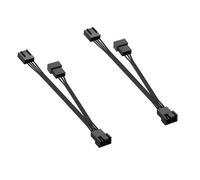 2 Pcs 4 Broches/3 Broches Pwm Châssis Distributeur De Ventilateur Câble D'Extension 4 Broches/3 Broches 1 Femelle À 2 Femelles Pc Refroidissement Distributeur D'Alimentation (1 À 2)