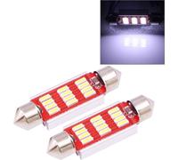 2 PCS 41mm 3.5W 180LM White Light 12 LED SMD 4014 CANBUS Lampe de lecture de plaque d'immatriculation Ampoule auto