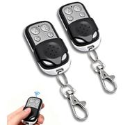 2 PCS 433 MHz Télécommande Portail, Clonage Code Fixe/Programmable, Bip Portail Télécommande Voiture Universelle, Compatible Portes Électriques Alarmes