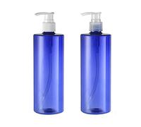 2 PCS 500 ML 17OZ Vide Rechargeable En Plastique Bleu Presse Pompe Bouteille avec Couleur Aléatoire Tête De Pompe Lotion Shampooing Douche Gel Titulaire Conteneur Douche Salle De Bains Fournitures