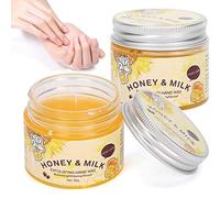 2 pcs 50g masque de cire pour les mains, cire pour les mains peeling, lait de miel cire hydratante pour les mains