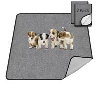 2 Pcs 70*100cm Tapis Éducateur pour Chien Polaire Shaker Lavable Réutilisable Ultra Absorbant Antidérapant pour Chiot pour Chien/Chat/Cochon d'Inde/Lapin-S (2PCS 92*92CM)